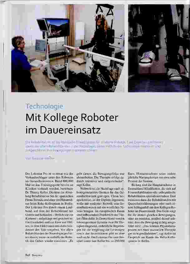 Vorschauseite 1: Technologie Mit Kollege Roboter im Dauereinsatz
