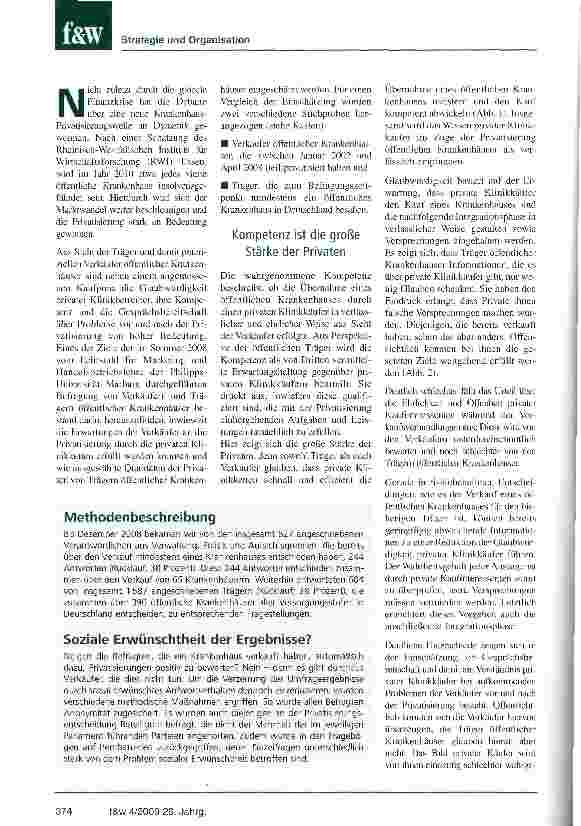 Vorschauseite 2: Krankenhausprivatisierung optimieren