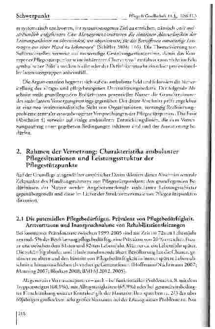 Vorschauseite 4: Pflegestützpunkte als Brücken im System: Anmerkungen zu Vernetzungschancen