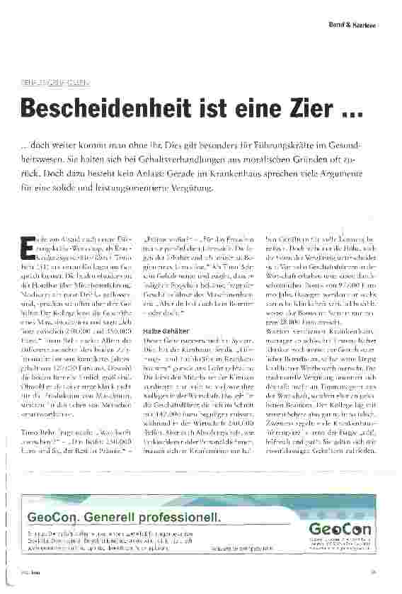 Vorschauseite 2: Bescheidenheit ist eine Zier ...
