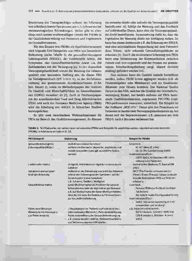 Vorschauseite 2: Einführung von patientenberichteten Endpunkten: erhöhen sie die Qualität von Behandlungen?