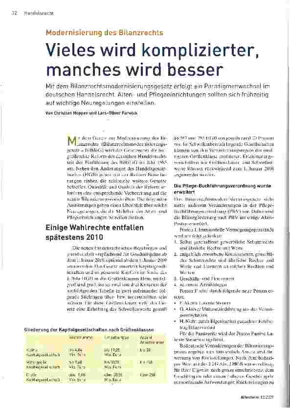 Vorschauseite 1: Vieles wird komplizierter, manches wird besser