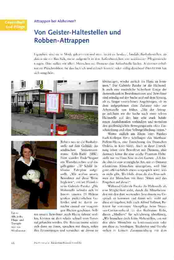 Vorschauseite 1: Von Geister-Haltestellen und Robben-Attrappen