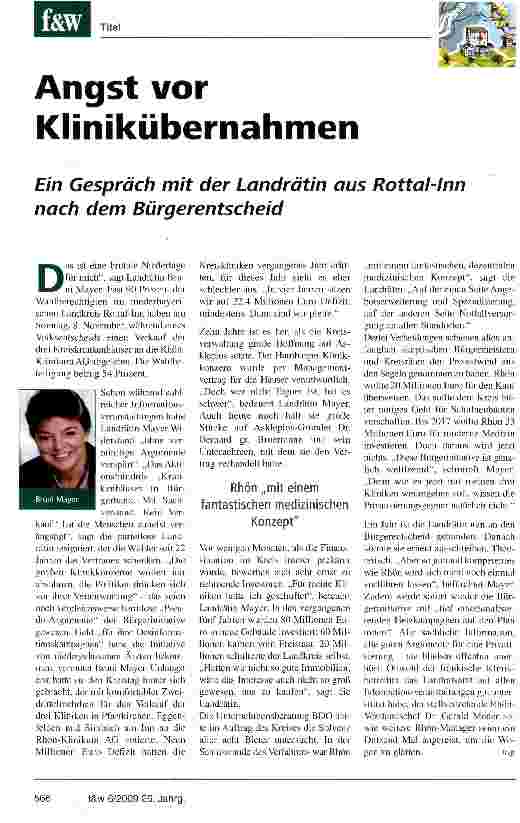 Vorschauseite 1: Angst vor Klinikübernahmen