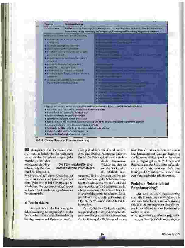Vorschauseite 4: Qualitätsentwicklung als Teamaufgabe Prozessoptimierung durch internes Benchmarking