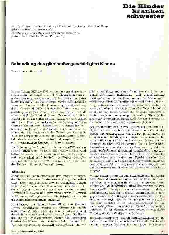 Vorschauseite 1: Behandlung des gliedmaßengeschädigten Kindes