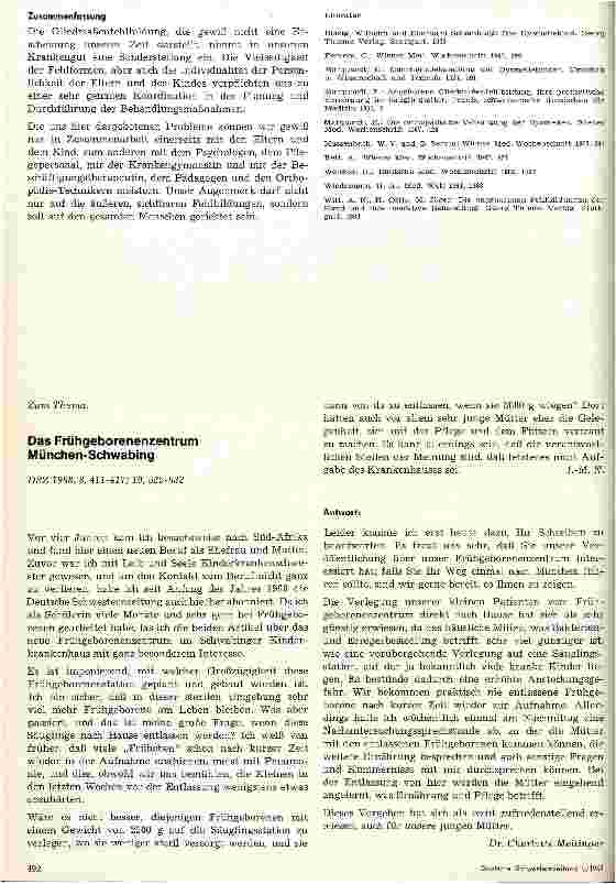 Vorschauseite 6: Behandlung des gliedmaßengeschädigten Kindes