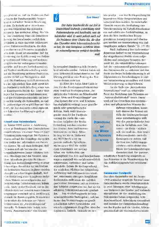 Vorschauseite 2: Patientenrechte und -pflichten in der Bundesrepublik Deutschland