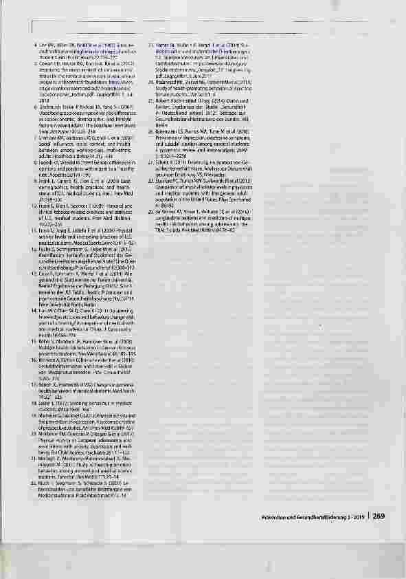 Vorschauseite 6: Gesundheitsförderlicher Lebensstil von Medizinstudierenden: Machen sie es wirklich besser?