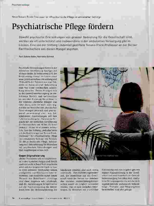 Vorschauseite 1: Psychiatrische Pflege fördern