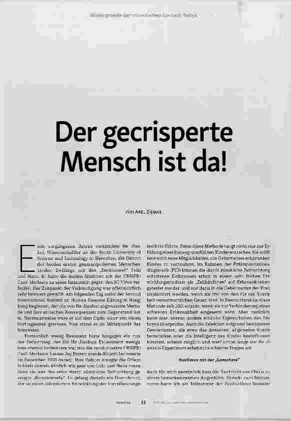 Vorschauseite 2: Der gecrisperte Mensch ist da!