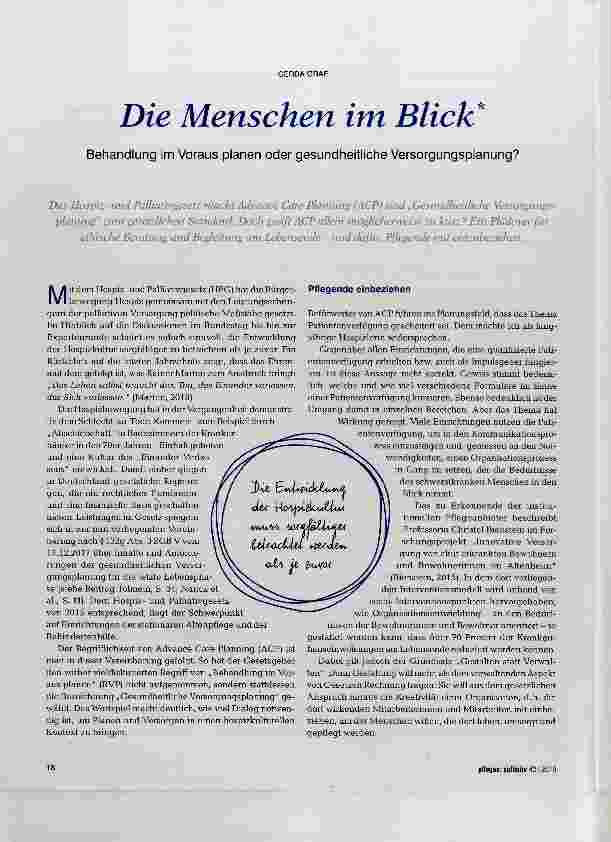 Vorschauseite 1: Die Menschen im Blick