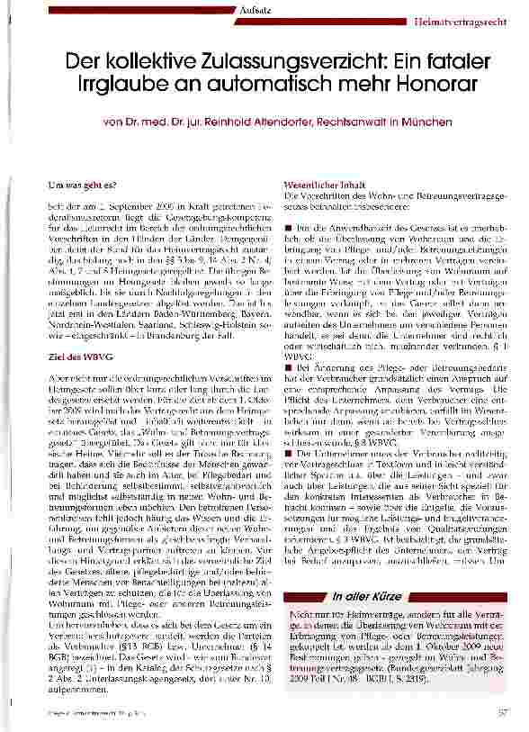 Vorschauseite 1: Der kollektive Zulassungsverzicht: Ein fataler Irrglaube an automatisch mehr Honorar