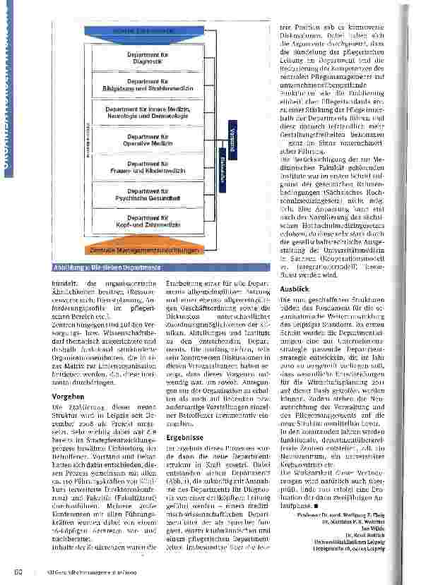 Vorschauseite 2: Departmentstruktur für Leipziger Universitätsmedizin