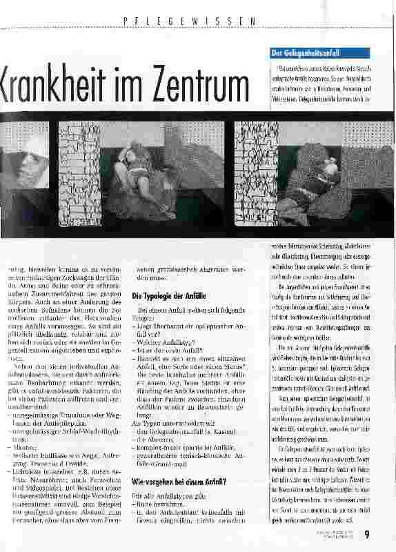 Vorschauseite 2: Der Mensch, nicht die Krankheit im Zentrum Menschen mit Epilepsie