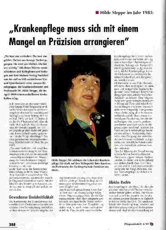 Vorschauseite 1: Krankenpflege muss sich mit einem Mangel an Präzison arrangieren