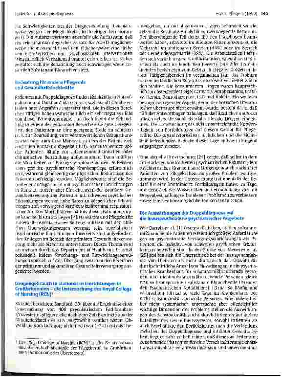 Vorschauseite 4: Patienten mit Doppeldiagnosen - eine Herausforderung für die psychiatrische Pflege
