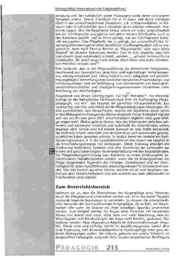 Vorschauseite 5: Worum geht es in der Pflege(aus)bildung?