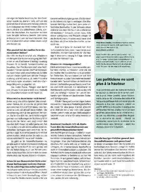 Vorschauseite 2: «Die Politiker sind dem Gesundheitswesen je länger je weniger gewachsen»