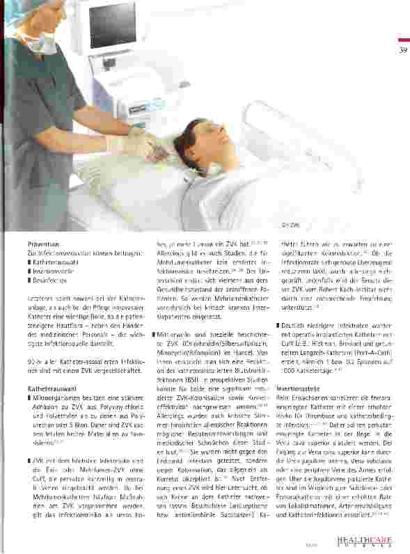 Vorschauseite 2: Jeder ZVK ein Infektionsrisiko?
