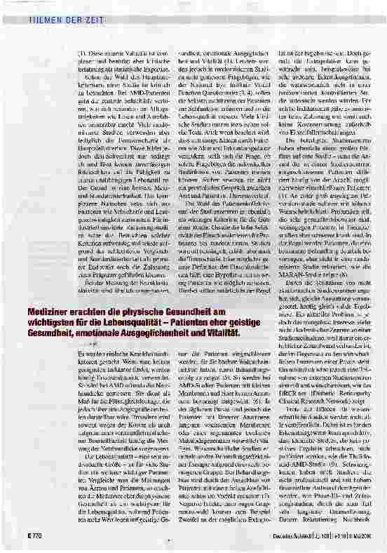 Vorschauseite 2: Evidenz, Relevanz, Finanzierbarkeit