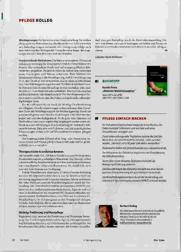 Vorschauseite 3: Dekubitus: Risikofaktoren erkennen
