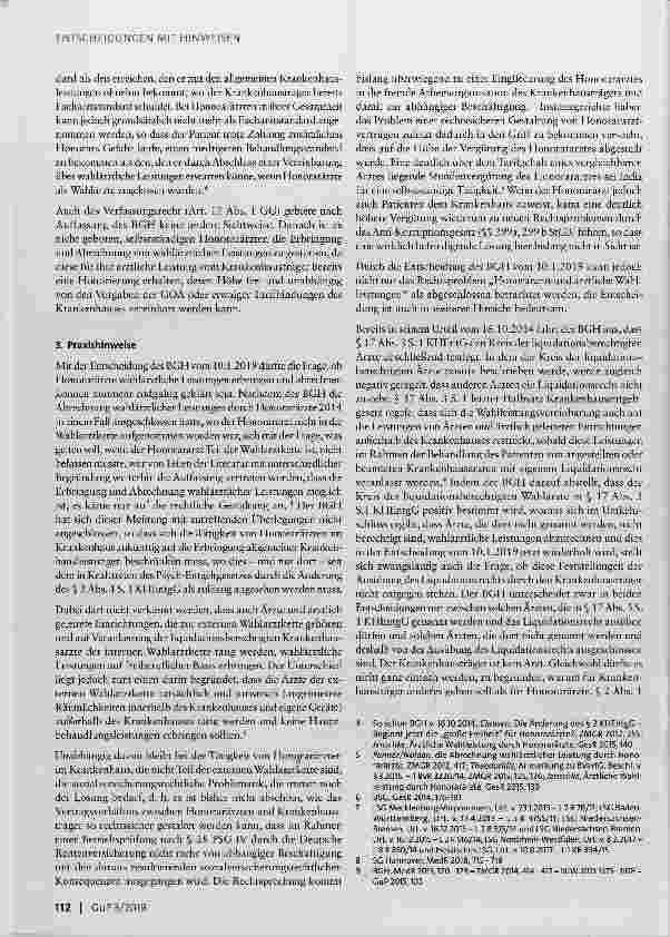Vorschauseite 3: Ausübung des Liquidationsrechts bei wahlärztlichen Leistungen
