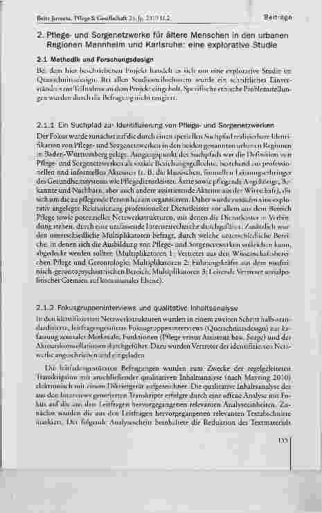 Vorschauseite 5: Explorative Anaiyse regionaier Unterstützungsnetzwerke für äitere, pflegebedürftige Menschen