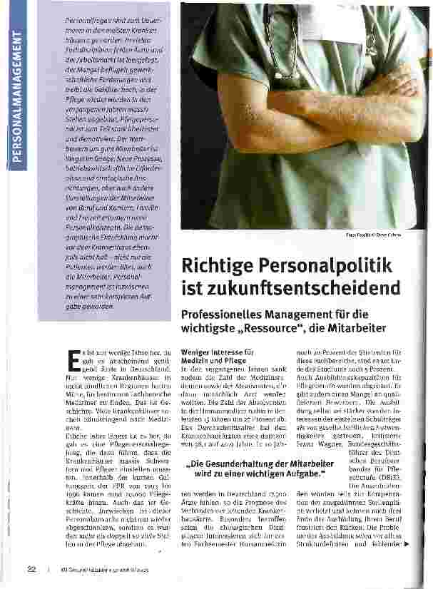 Vorschauseite 1: Richtige Personalpolitik ist zukunftsentscheidend