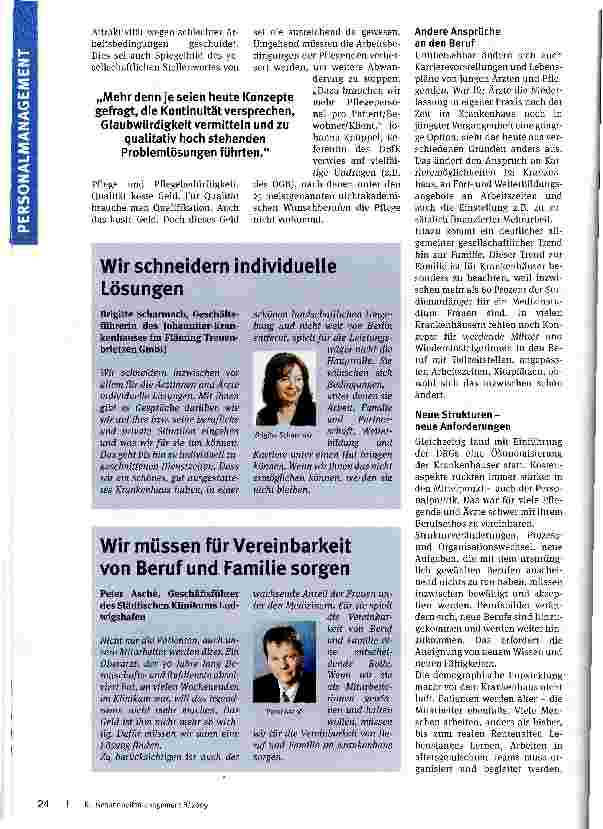 Vorschauseite 2: Richtige Personalpolitik ist zukunftsentscheidend