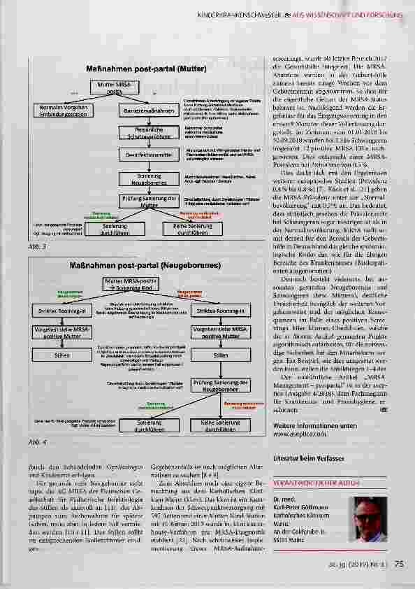 Vorschauseite 4: Maßnahmen bei MRSA in der Geburtshilfe