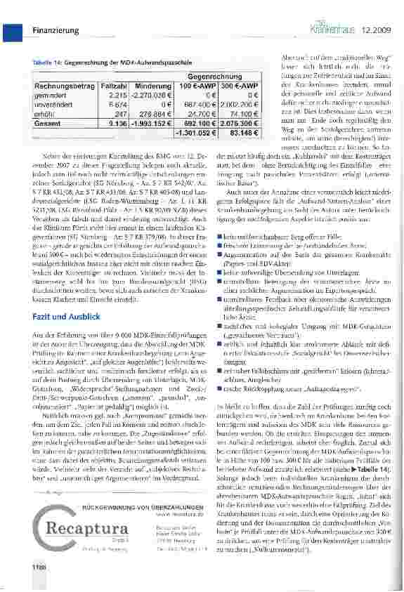 Vorschauseite 6: Die AADK-Prüfung als Krankenhaus begehung