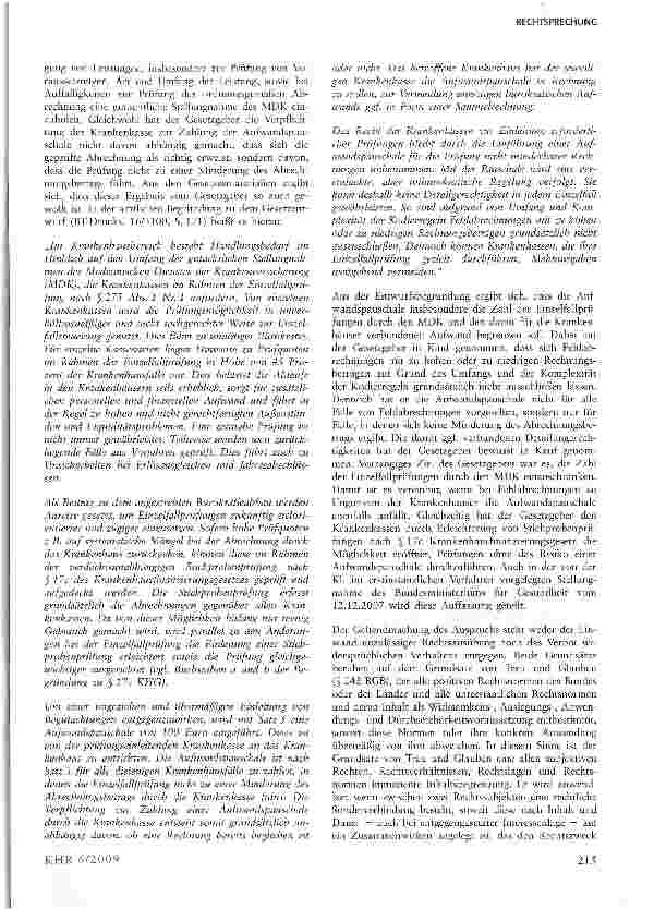 Vorschauseite 3: Zahlung der Aufwandspauschale nach § 275 Abs. ic Satz 3 SGBV bei fehlerhafter Kodierung