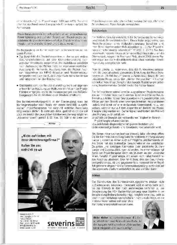 Vorschauseite 2: Osteopathie und Direct Access: Die rechtlichen Themen 2009