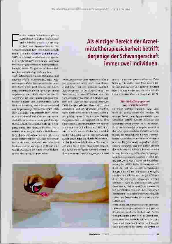 Vorschauseite 2: Wie sicher ist die Arzneimitteltherapie in der Schwangerschaft?