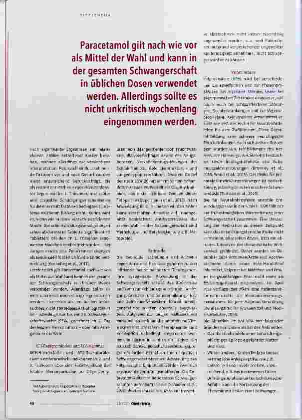 Vorschauseite 5: Wie sicher ist die Arzneimitteltherapie in der Schwangerschaft?