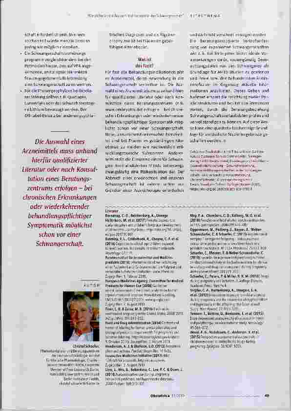 Vorschauseite 6: Wie sicher ist die Arzneimitteltherapie in der Schwangerschaft?