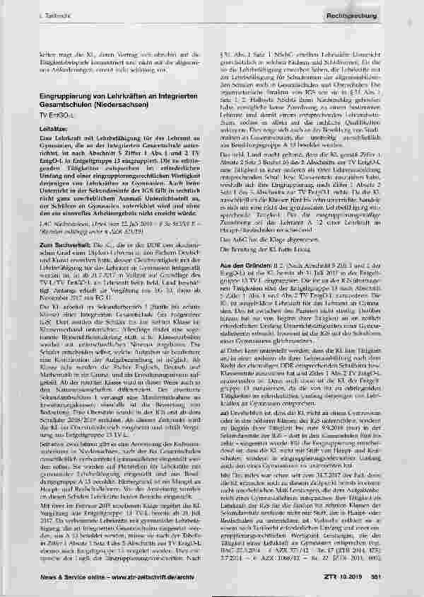 Vorschauseite 5: Eingruppierung von Erzieherinnen - besonders schwierige fachliche Tätigkeiten