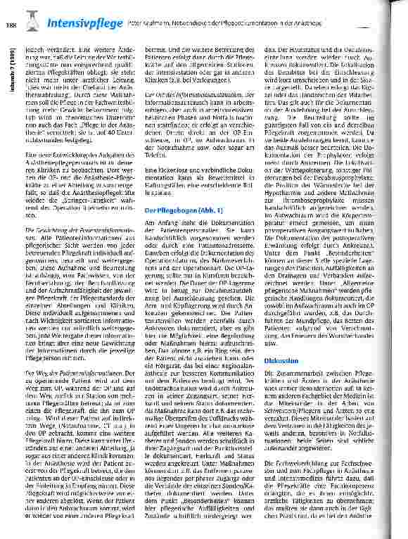 Vorschauseite 3: Notwendigkeit der Pflegedokumentation in der Anästhesie