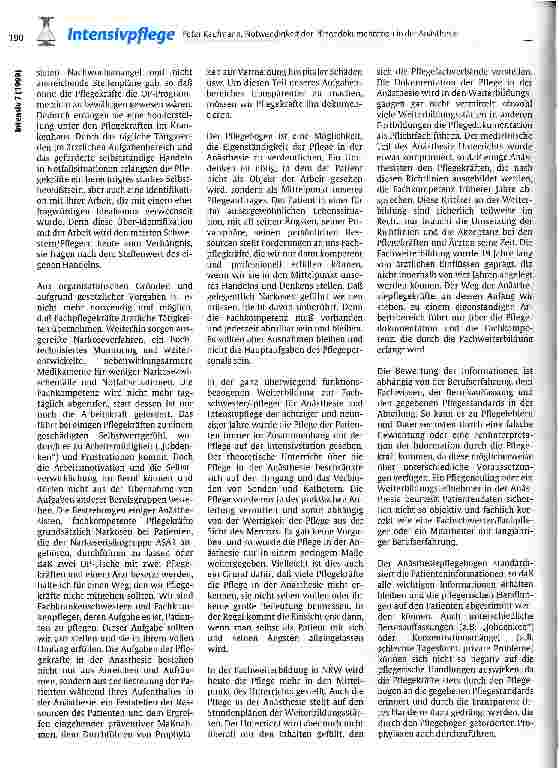 Vorschauseite 5: Notwendigkeit der Pflegedokumentation in der Anästhesie
