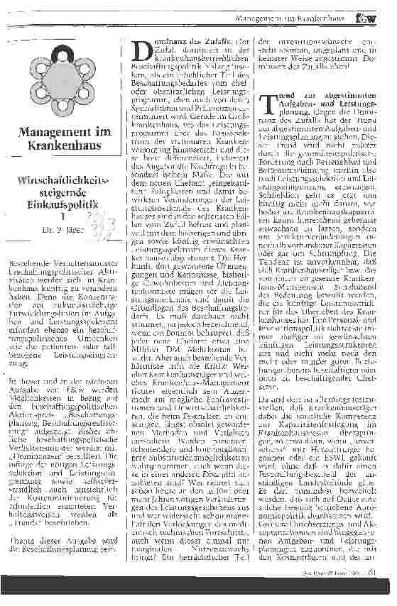 Vorschauseite 1: Wirtschaftlichkeitssteigernde Einkaufspolitik I