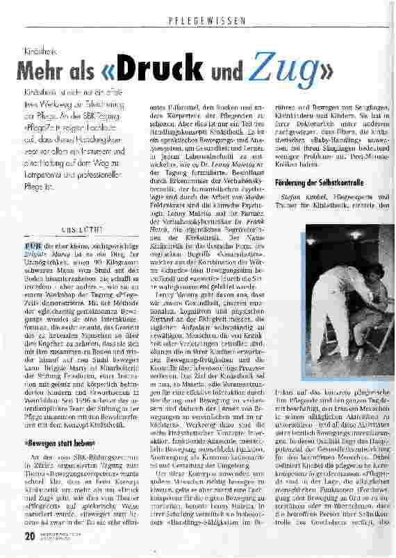 Vorschauseite 1: Mehr als Druck und Zug Kinästhetik