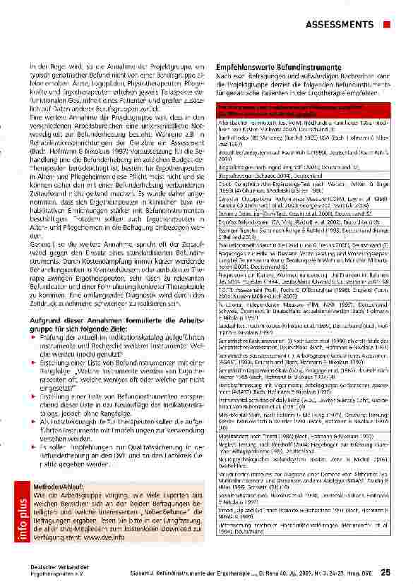 Vorschauseite 2: Befundinstrumente der Ergotherapie in der Geriatrie