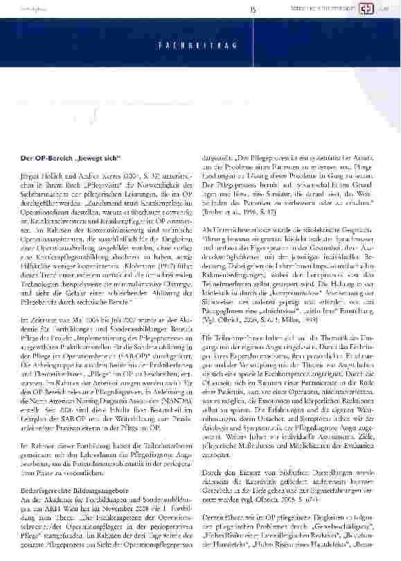 Vorschauseite 4: op-pflege - kritische betrachtung und Perspektiven