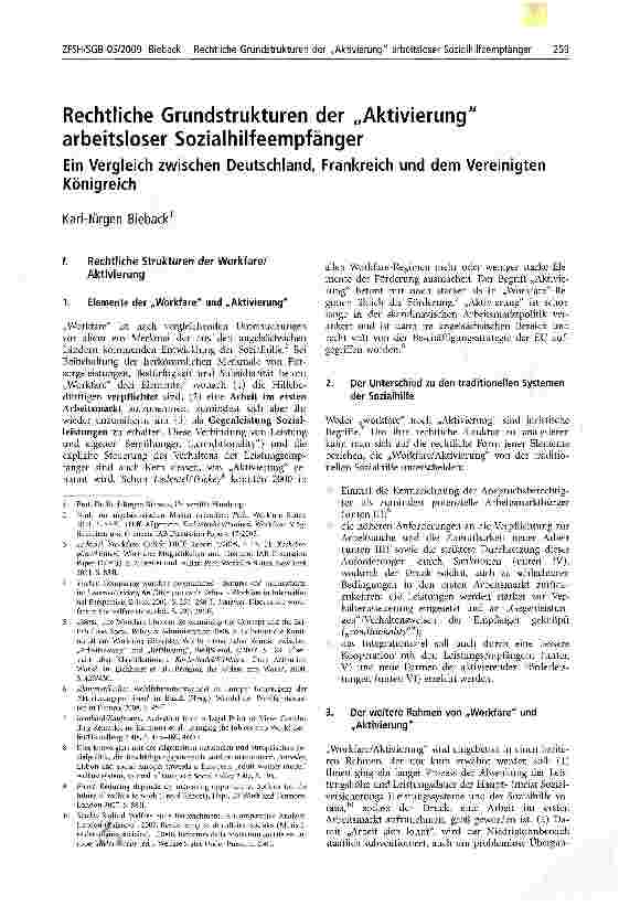 Vorschauseite 1: Rechtliche Grundstrukturen der „Aktivierung arbeitsloser SozialhilfeempfängerEin Vergleich zwischen Deutschland, Frankreich und dem Vereinigten Königreich