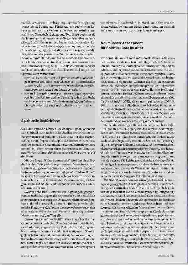 Vorschauseite 2: Verwurzelt Spiritual Care als basale Sorge
