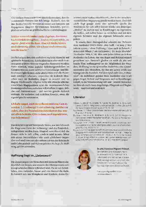 Vorschauseite 3: Wer hofft, ist jung Spiritualität als Motivationsquelle im Alter