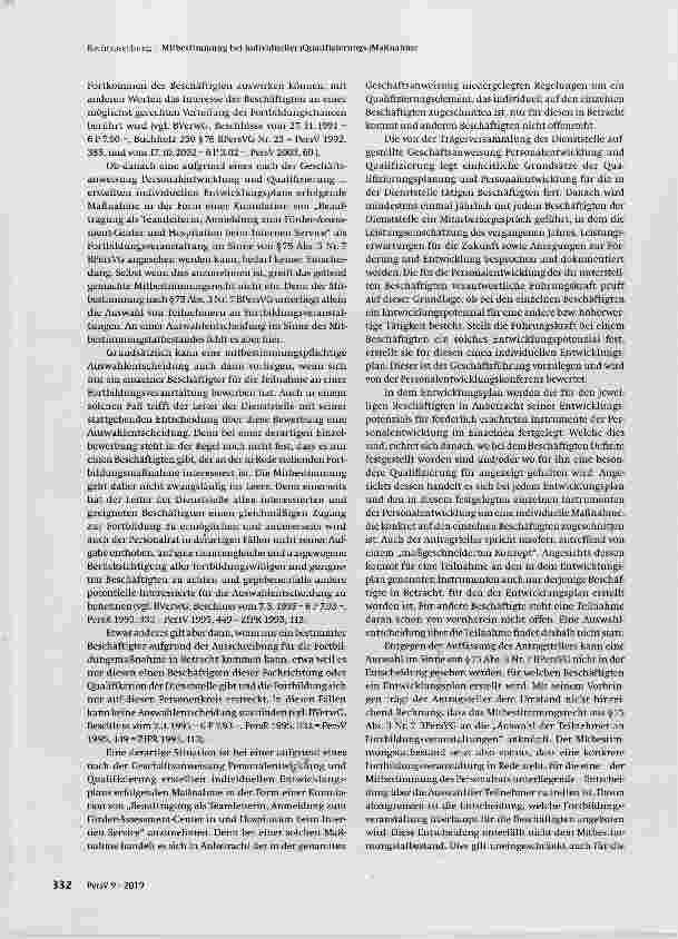 Vorschauseite 2: Mitbestimmung bei individueller (Qualifizierungs-)Maßnahme