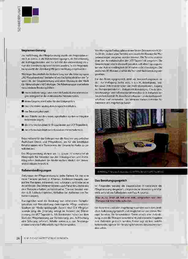 Vorschauseite 2: Pflegeberatung in der Onkologie am Beispiel einer hämatologischen Patientin
