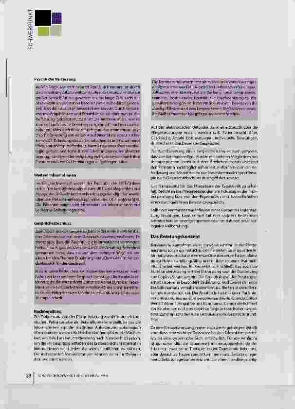 Vorschauseite 6: Pflegeberatung in der Onkologie am Beispiel einer hämatologischen Patientin